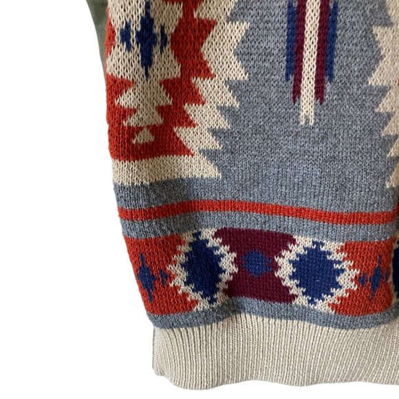 Thread & Supply Southwestern Aztec Utility Lightweight Jacket Pockets Size Med - Picture 8 of 16
